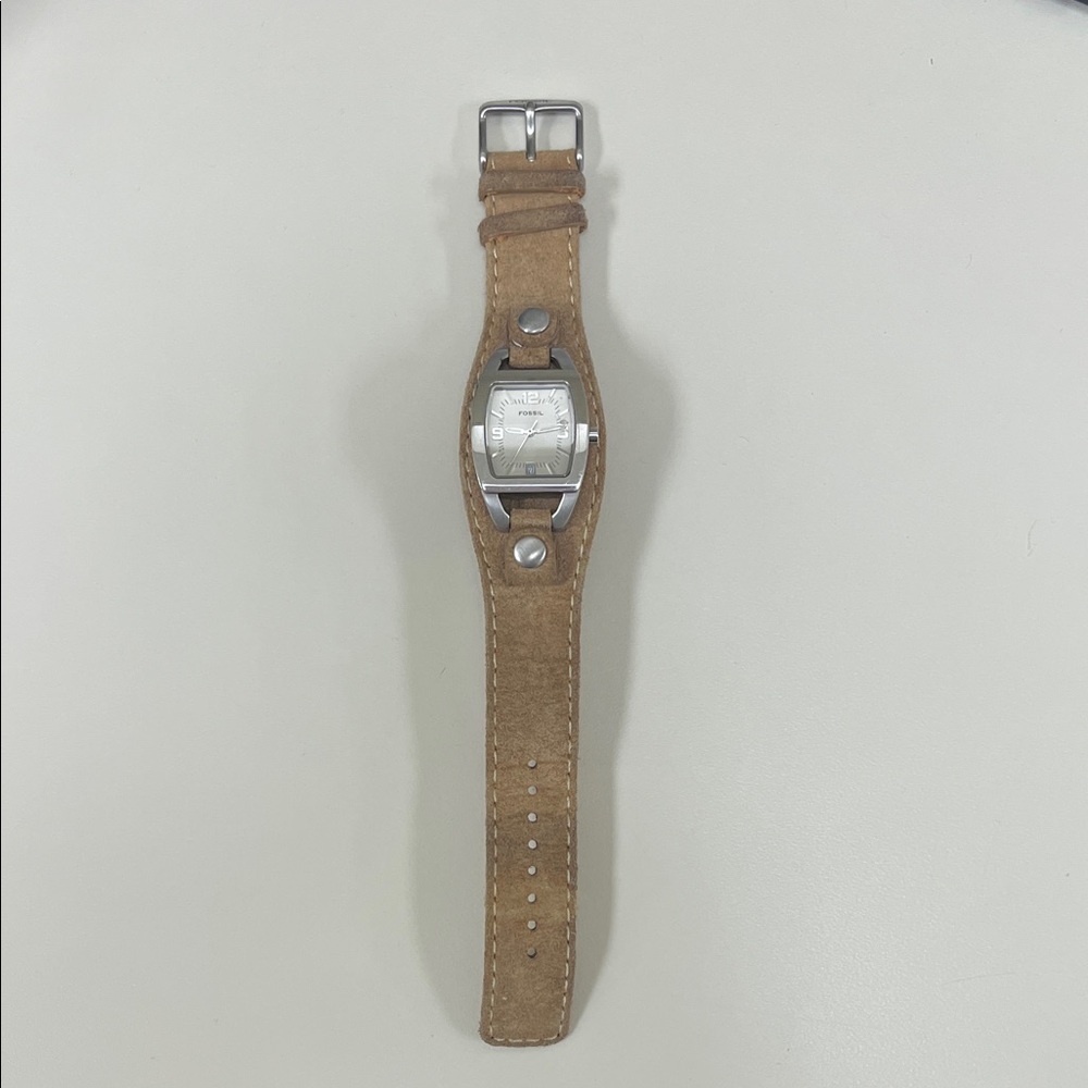 Fossil Tan Leather Strap Watch